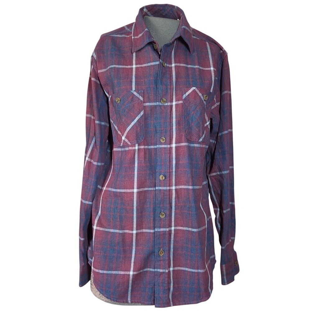 Plaid Cotton Blend Button Down Size Small